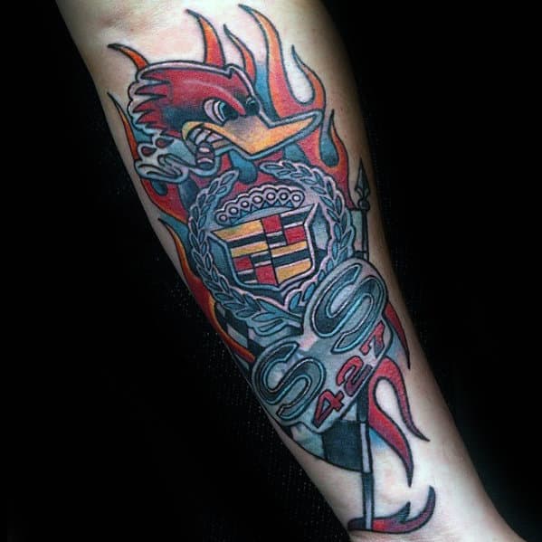 Cadillac Ss Male Inner Forearm Tattoos
