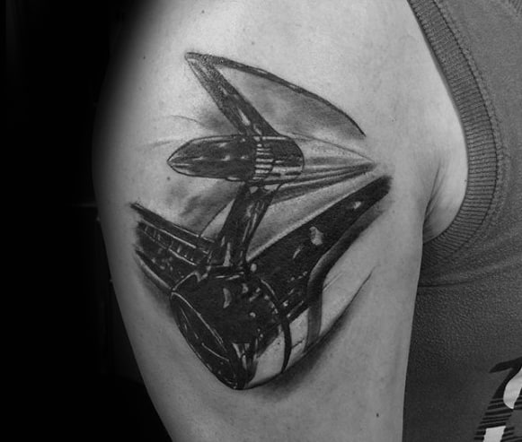 Cadillac Taillights Mens Upper Arm 3d Tattoos
