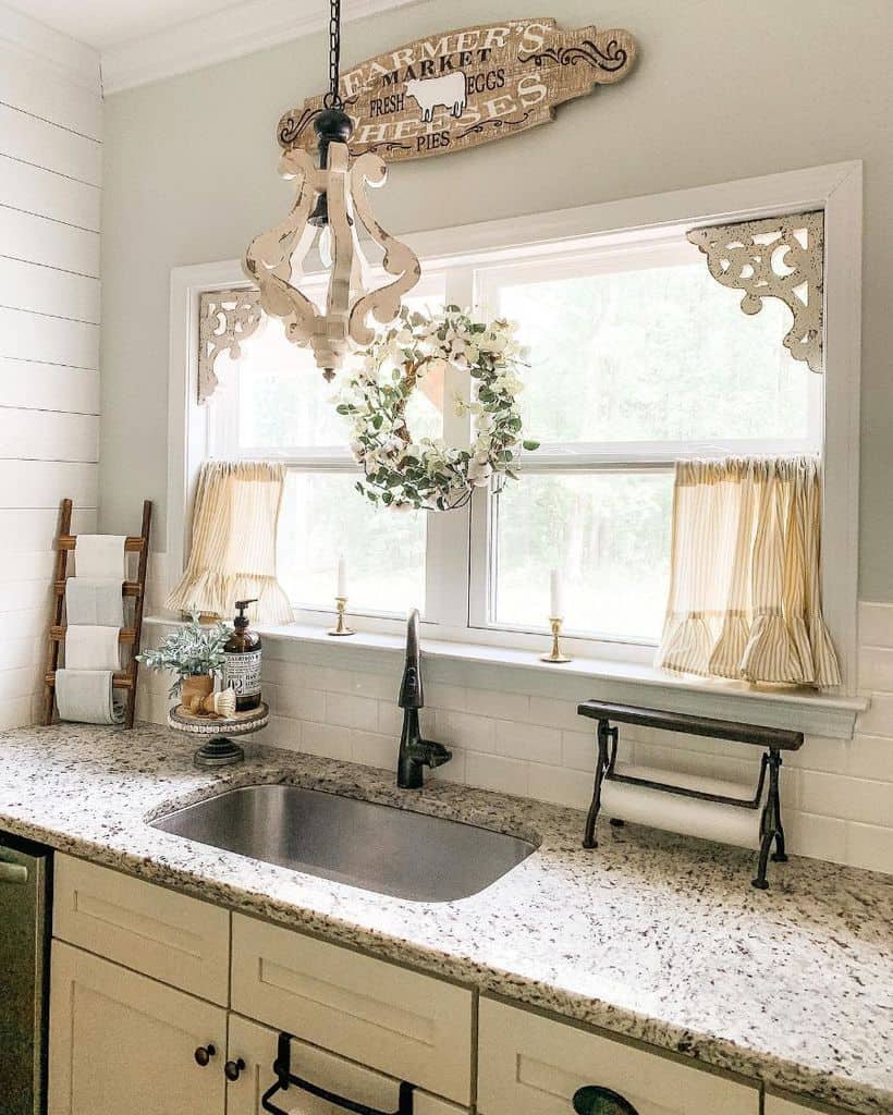 country style kitchen cafe curtains