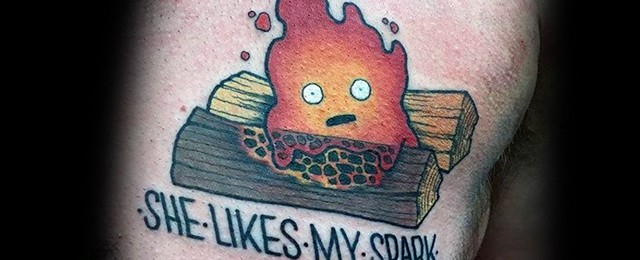 Calcifer Tattoo Designs For Men