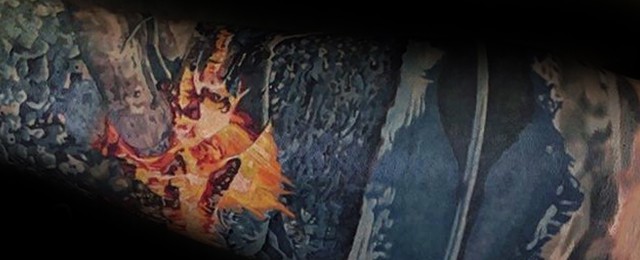 Campfire Tattoo Designs For Men