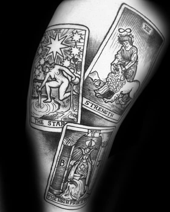 Cards Masculine Tarot Tattoos For Men