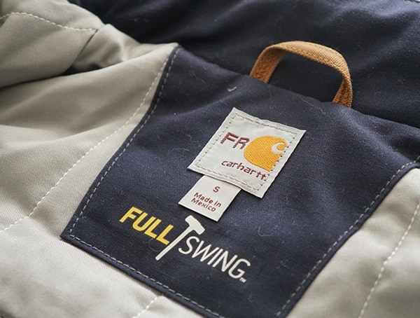 Carhartt Full Swing Jacket Interior Tag
