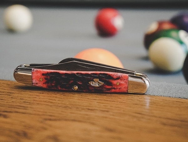 Case Crimson Bone Peach Seed Jig Stockman Knife Review