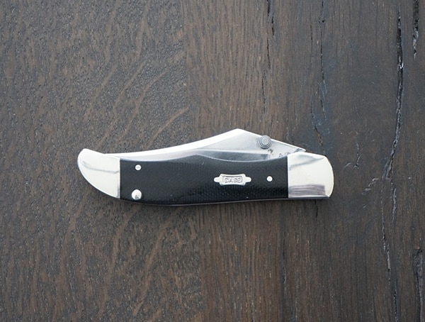 Case Knives Kickstart Smooth Black Canvas Laminate Mid Folding Hunter