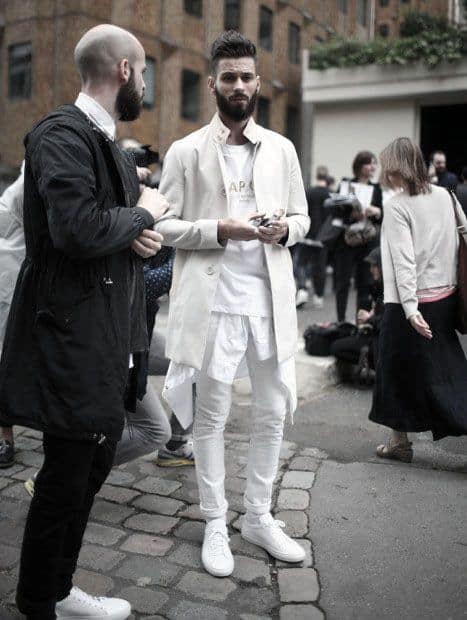 Casual Fall Mens All White Outfit Ideas