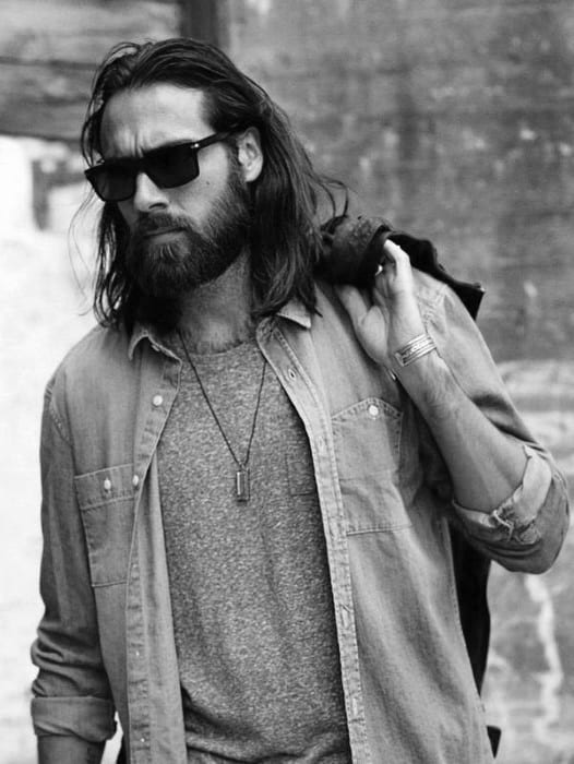 Casual Mens Long Surfer Hairstyle