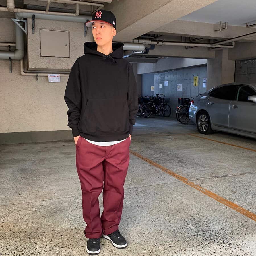 Casual Sweater Red Pants Mens Wear