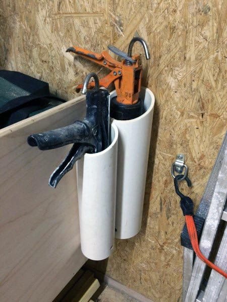Caulking Guns Tool Storage Ideas Pvc Tube Cut Open
