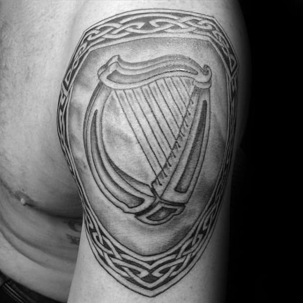 Celtic Knot Arm Incredible Harp Tattoos For Men