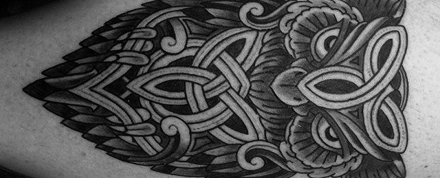 Celtic Owl Tattoo Designs For Men