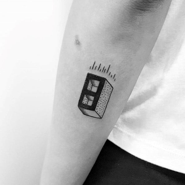 Cement Brick Simple Forearm Guys Tattoos