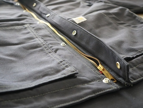 Center Chest Zipper Mens Fire Resistant Full Swing Quick Duck Jacket