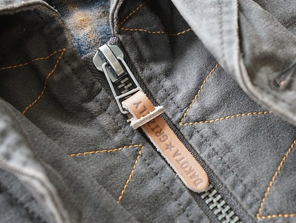 Center Zipper With Leather Pull Dakota Grizzly Tripp Mens Travel Coat