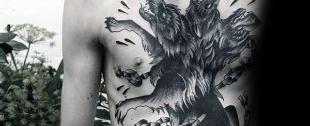 Cerberus Tattoo Designs For Men