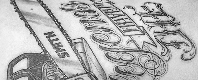 Chainsaw Tattoo Designs For Men