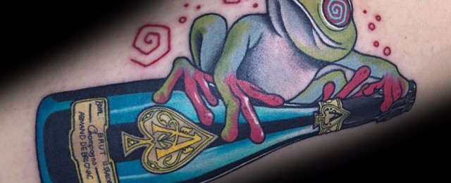 Champagne Tattoo Ideas For Men