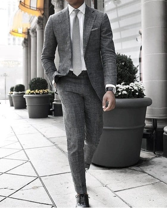 Charcoal Grey Suit Black Shoes Styles For Gentlemen