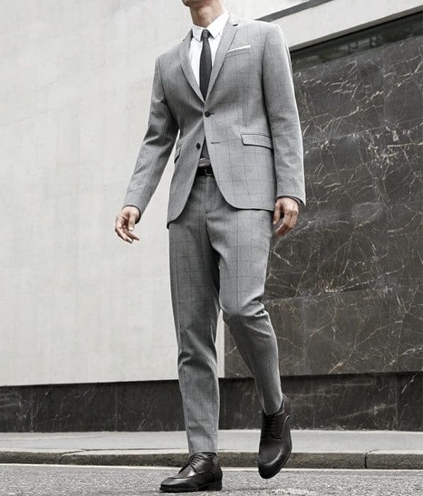 Charcoal Grey Suit Brown Shoes Styles For Gentlemen
