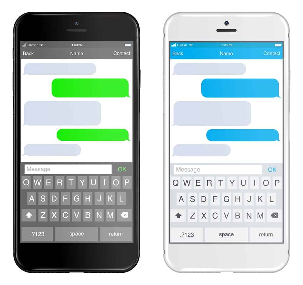chatting sms on mobile phone