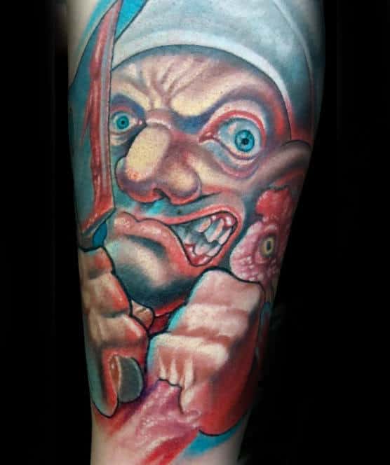 Chef With Turkey Mens New School Sleeve Tattoos