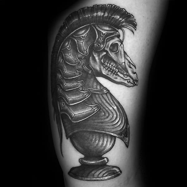 Chess Piece With Armor Guys Unusual Arm Tattoos