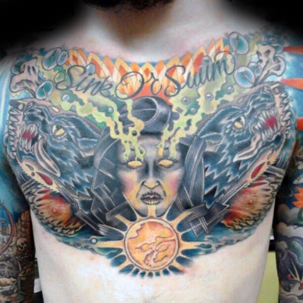 Chest Fortune Teller Crystal Ball Guys Tattoo Designs