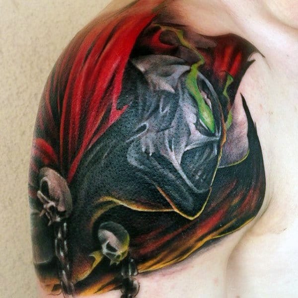 Chest Male Spawn Tattoo Ideas