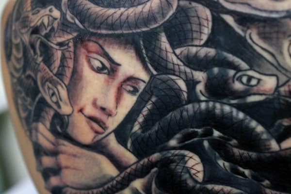 Chest Medusa Tattoos For Men