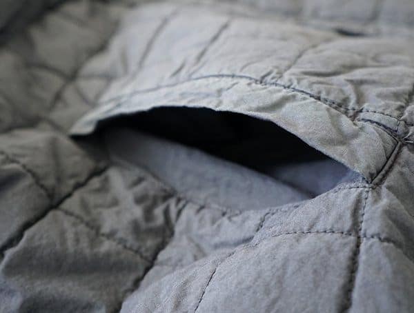 Chest Pocket Mens Navy Trent Quilted Shirt Jacket