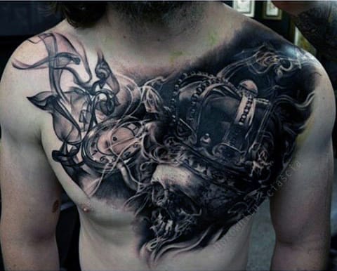 Chest Tattoos Smoke Men