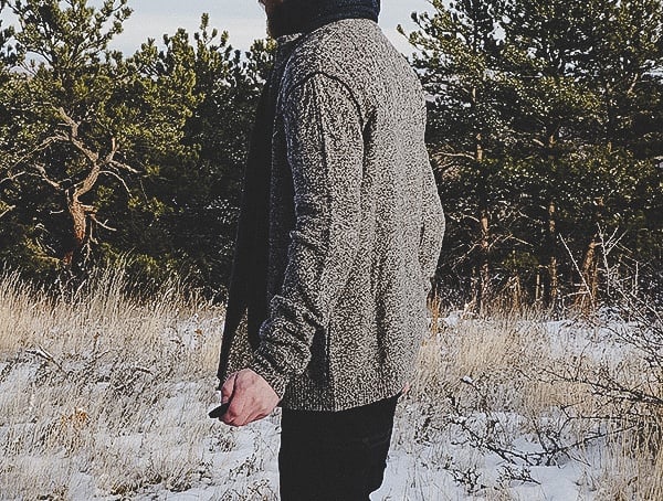 Chestnut Marl Kinross Cashmere Mens Marbled Cable Full Zip Cardigan Review