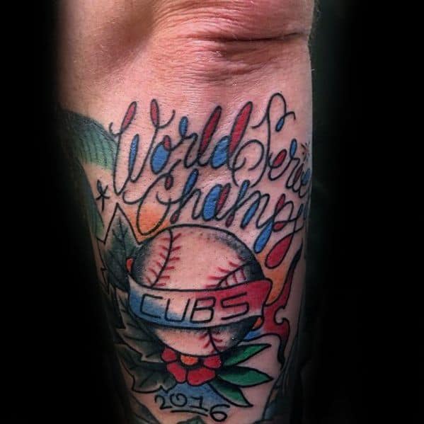 Chicago Cubs Tattoo Ideas For Gentlemen Outer Forearm