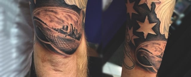 Chicago Skyline Tattoo Designs For Men