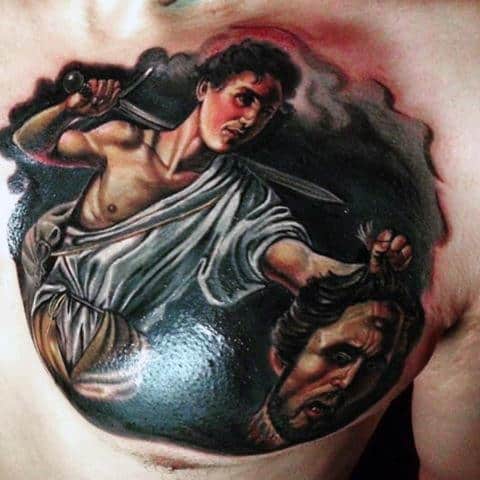 Christian Hebrew Tattoos For Men David And Goliath