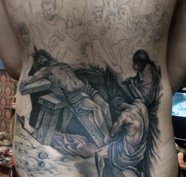 Christians Tattoos On Men Full Back