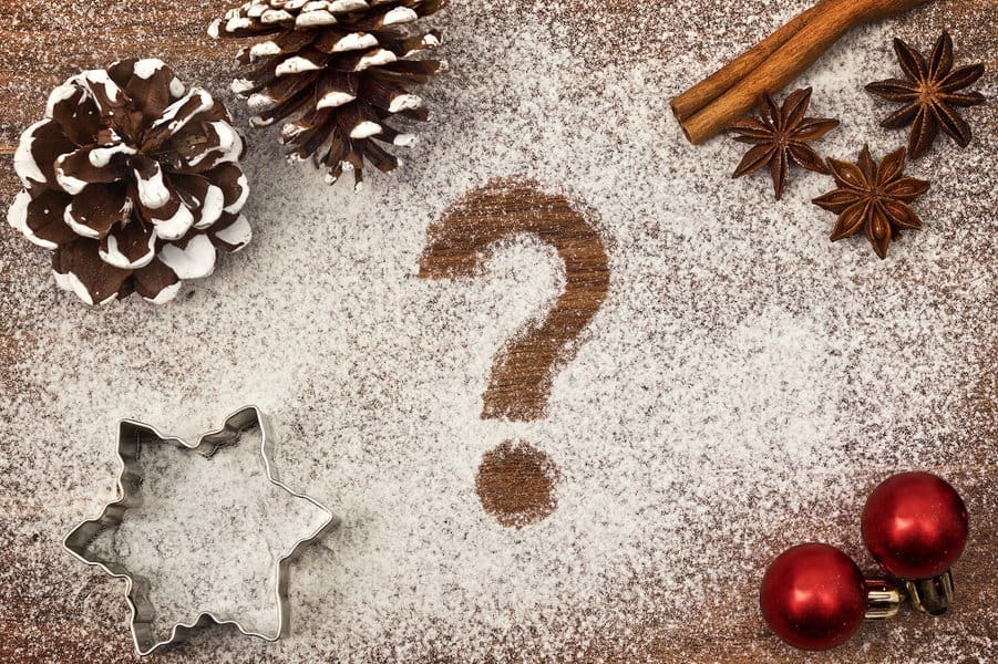 christmas in question mark