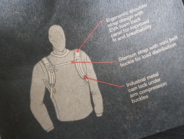 Chrome Industries Barrage Cargo Backpack Shoulder Straps Explained Tag
