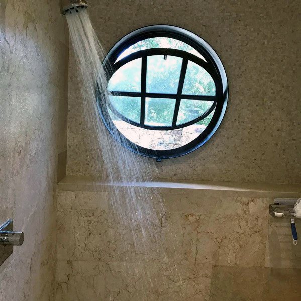 circular shower window