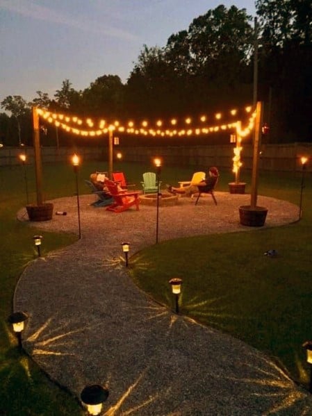 circle patio string light