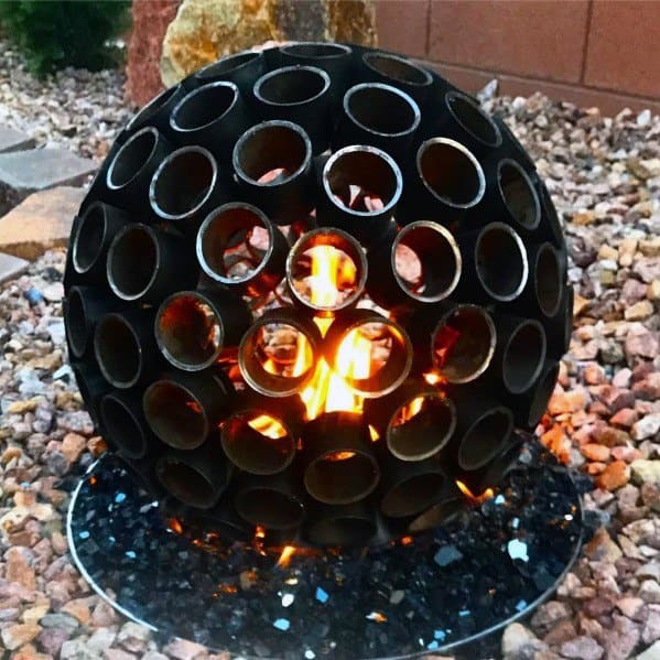 Circular Magnificent Metal Fire Pit Design Ideas