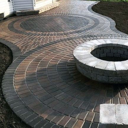 freeform paver patio