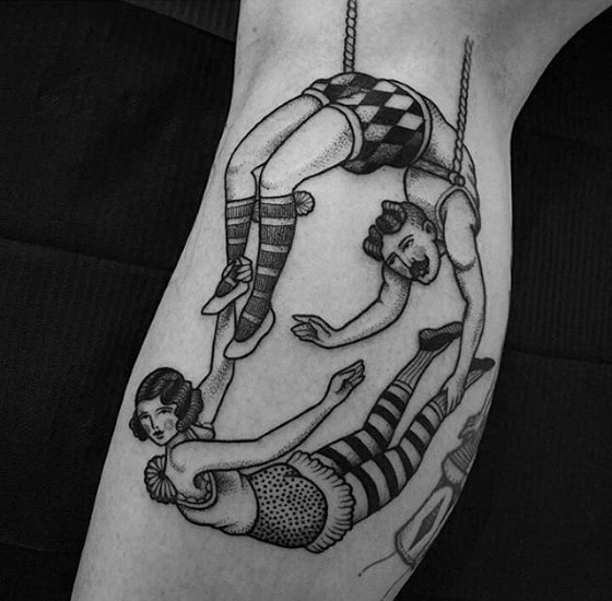 Circus Tattoo Design On Man