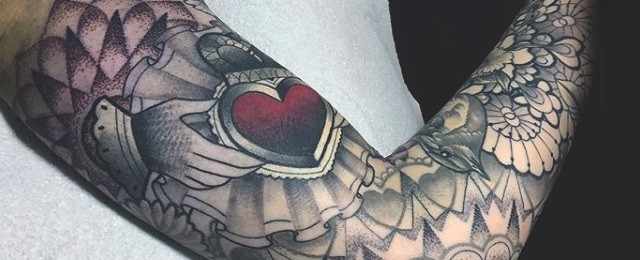 Claddagh Tattoo Designs For Men