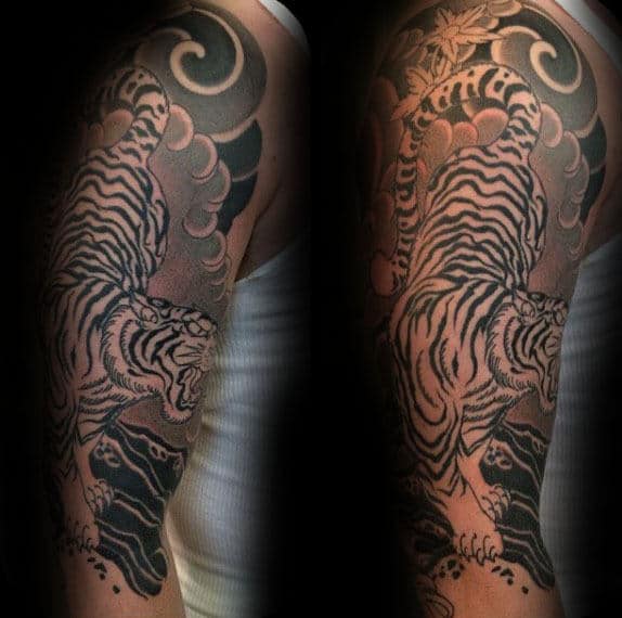 Classic Guys Japanese Half Sleeve Traditional Tattoo Ideas