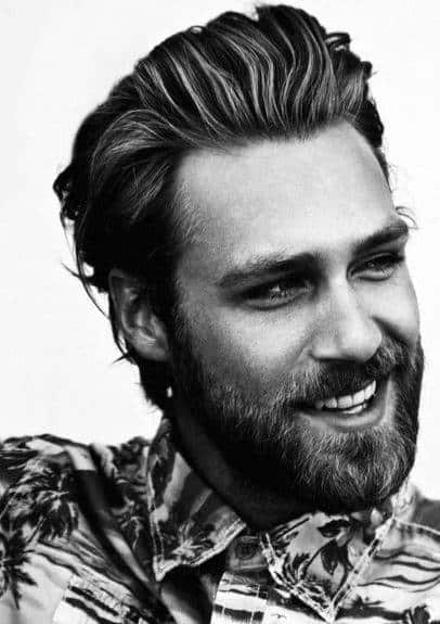 Classic Mens Wavy Slicked Back Hairstyles