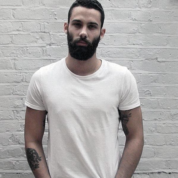 Classic Short Hair With Black Beard Styles For Men