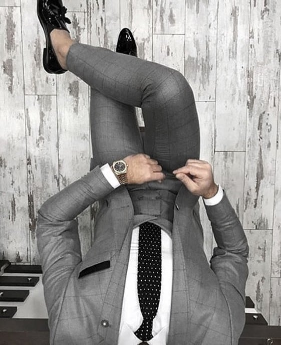 Classy Black Tie Male Charcoal Grey Suit Black Shoes Styles