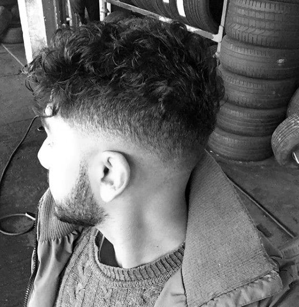 Classy Low Curly Fade Guys Hairstyle Ideas