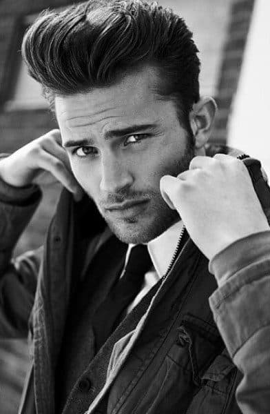 Classy Pompadour Hairstyle Medium Length For Males